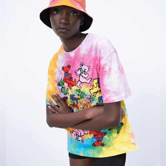 ZARA X GRATEFUL DEAD PRODUCTIONS TIE DYE T-SHIRT - Picture 2 of 3